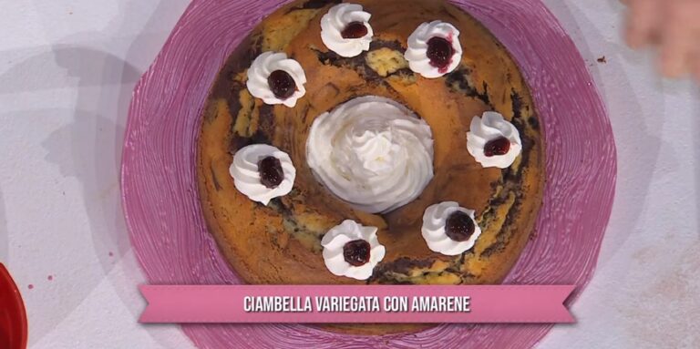 É sempre mezzogiorno ricetta di oggi 1 marzo ciambella variegata con