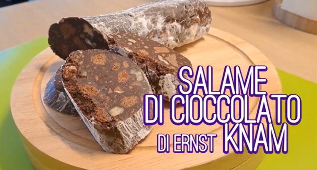 “Ale in Cucina”: la (video) ricetta del salame di cioccolato di Ernst Knam