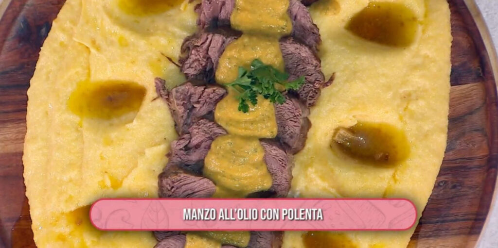 É sempre mezzogiorno, ricetta di oggi 14 novembre 2024: Manzo all’olio con polenta di Andrea Mainardi