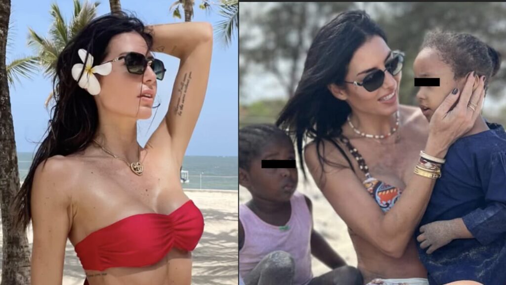 Elisabetta Gregoraci e la polemica delle foto con i bambini africani