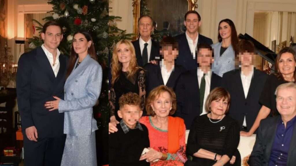 Melissa Satta e Carlo Gussani Beretta festeggiano il primo Natale insieme con la famiglia