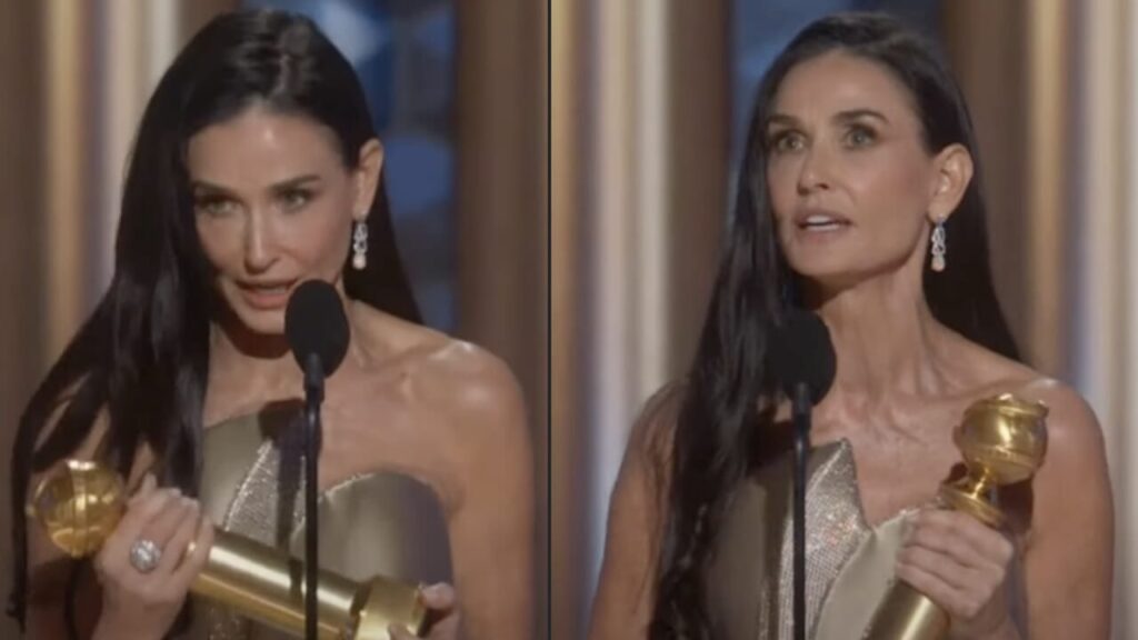 Demi Moore trionfa ai Golden Globes 2025 con un discorso che emoziona e rivendica il suo talento