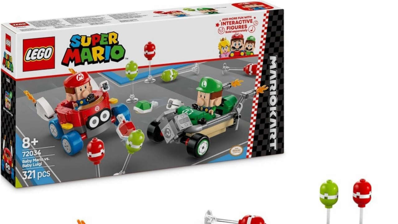 Super Mario Kart: set LEGO Baby Mario contro Baby Luigi in offerta su Amazon